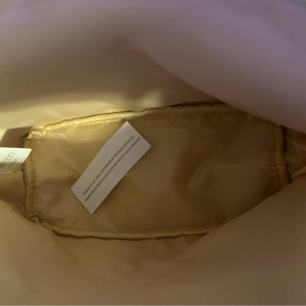 Jimmy Choo Parfums‎ Gold Faux Leather & Glitter Trim Clutch/Makeup Bag - Picture 6 of 9